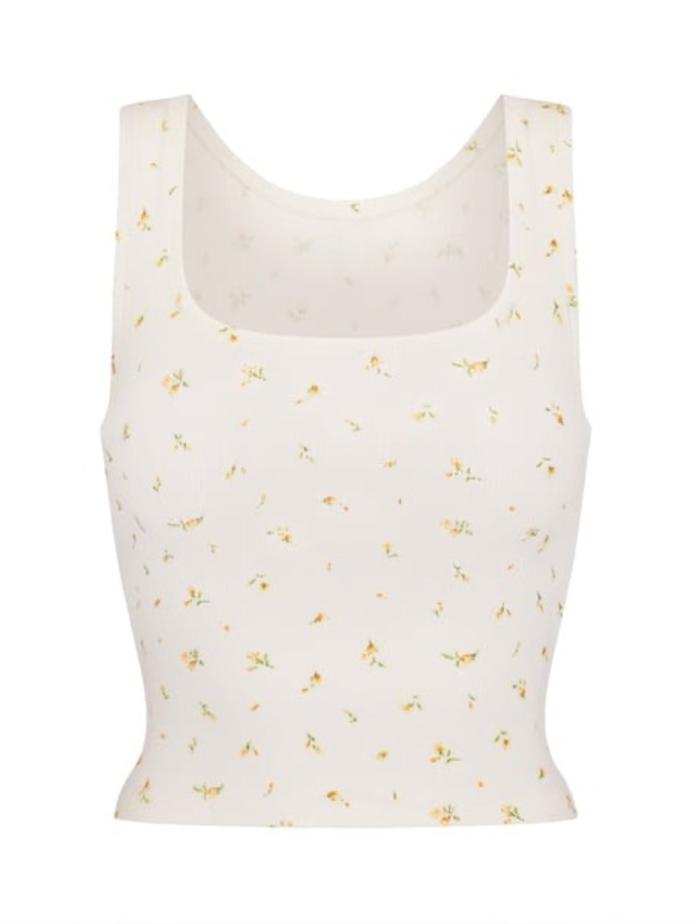 SKIMS cotton rib tank marigold rosebud